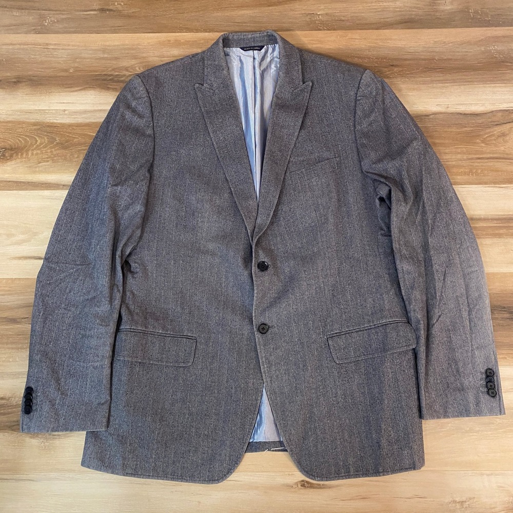 Banana Republic Sport Coat Mens 46L Tailored Fit Blazer Chambray Gray 46L